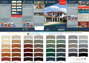 Nutech Roof Paint Colours brochure